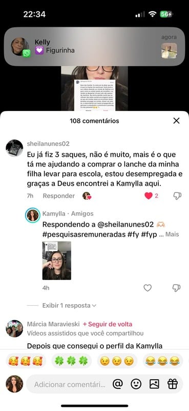 Depoimento de sucesso - Fernanda conseguiu R$ 410 como renda extra